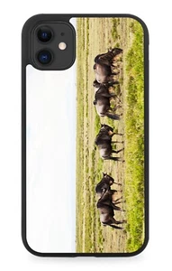 Funda de teléfono de goma ñus en África ñus safari escena animal toro DQ90 - Imagen 1 de 2