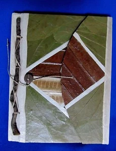 Album Giornale Foglia di Banana Artigianale Pieghevole Copertina, 7" x 8" - Foto 1 di 6
