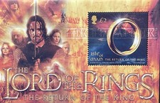 ISLE OF MAN LORD OF THE RINGS THE RETURN OF THE KING ONE RING STAMPS SS 2003 MNH