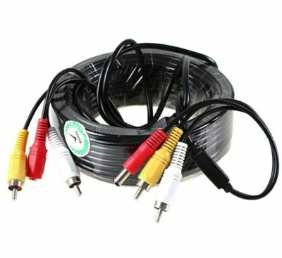 Cable de seguridad CCTV RCA CCTV cámara video audio AV cable de alimentación 5M/10M/15M/20M  Foto 1 de 4