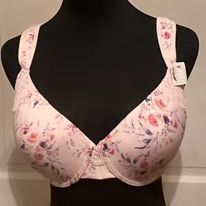 Reggiseno Jessica Simpson rosa nuovo con etichette con ferretto imbottito in schiuma stampa floreale. Taglia 42C - Foto 1 di 8