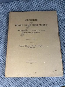Memoiren Bernice Pauhi Bishop Museum Polynesische Enthologie hawaiianische Antiquitäten IV - Bild 1 von 6