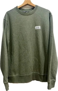 Felpa classica Eddie Bauer uomo L verde girocollo pullover logo outdoor - Foto 1 di 5