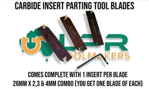 Insert Parting Tool Blades - 26mm [2-3-4mm Thickness Available] Takes GTN Insert - Bild 1 von 9