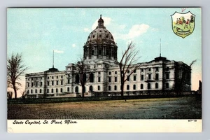 Postal de recuerdo antigua, vintage de St Paul MN-Minnesota, Capitolio del Estado - Imagen 1 de 2