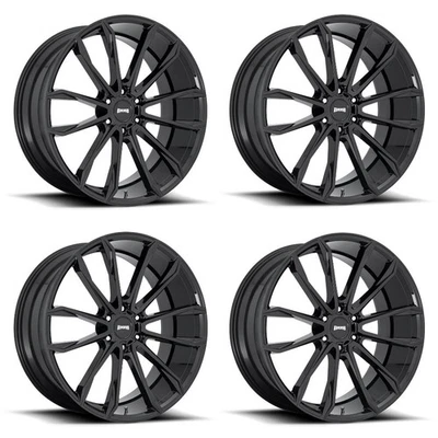 Set 4 24" DUB S253 Clout 24x10 6x135 30mm Gloss Black Wheels For Ford Lincoln - Image 1 of 4
