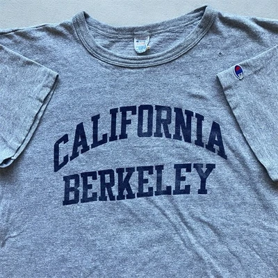 Camiseta Universitaria Vintage Años 80 California Berkeley Campeón Puntada Única De Colección Foto 1 de 4