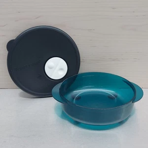 Tupperware Rock N Serve Contenedor Tazón Apto para Microondas 1 3/4 Tazas Azul/Verde 4150 - Imagen 1 de 13