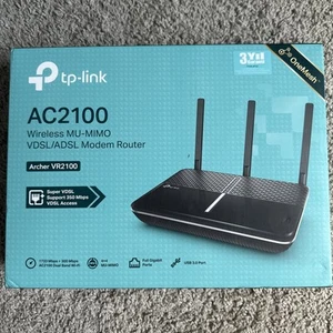 Módem router OneMesh TP-LINK AC2100 Archer VR2100 VDSL/ADSL - negro - Imagen 1 de 7