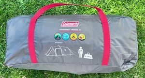 Coleman Chimney Rock 3 Camping Tent, 3 Person Tunnel with Blackout room - Picture 1 of 5