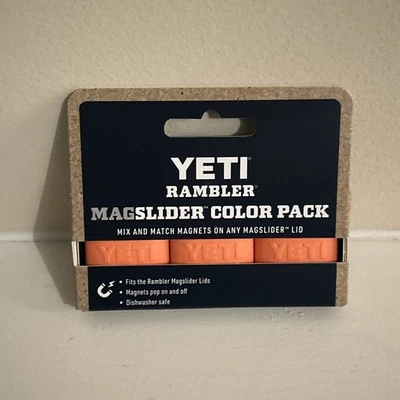 Yeti Rambler MagSlider Tapas Paquete de 3 Coral Agotado Nuevo Edición Limitada Foto 1 de 2