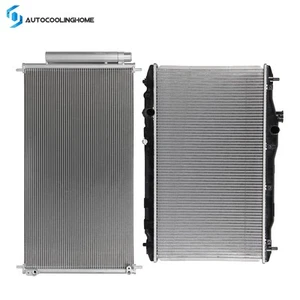 Cooling Radiator And AC Condenser Fits 2012 2013 2014 2015 Honda Civic - Foto 1 di 12