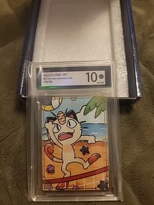 Meowth - Pokemon Metall Comic Art Karte - Bild 1 von 4