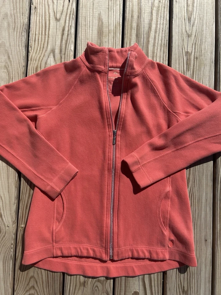 Tommy Bahama Full Zip Pullover Sweater Sweatshirt Pink Women's Small - Image 1 of 4