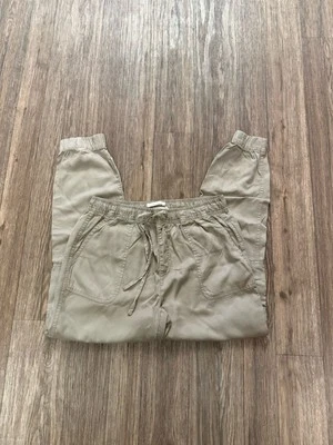 C C California Green Lyocell Elastic Waist Pocket Cargo Pants Joggers Medium - Image 1 of 4