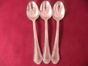 Set Of 3 Teaspoons Hampton Lauren 18/10 Stainless Flatware 6 3/8" D - Picture 1 of 4