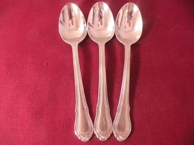 Set Of 3 Teaspoons Hampton Lauren 18/10 Stainless Flatware 6 3/8" E - Image 1 of 4