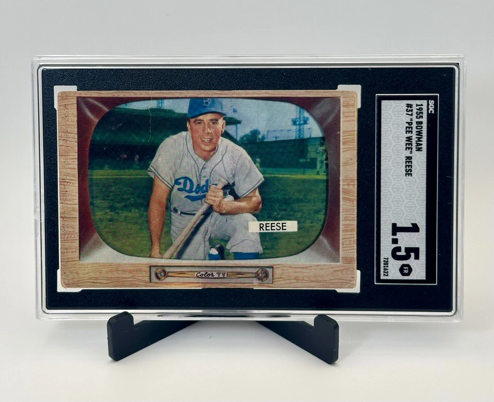 1955 Bowman "Pee Wee" Reese #37 Brooklyn Dodgers SGC 1.5 FR - Image 1 of 3