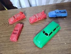 Vintage 1960's TOY CAR Fire Truck LOT Manoil And Others  B13 - Picture 1 of 10