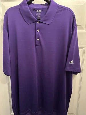 Polo de golf Adidas Climalite Three Strip 2XL. Púrpura profundo. Nuevo sin etiquetas Foto 1 de 4