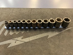 SNAP-ON TOOLS  12 PIECE 1/2 DRIVE SAE. SHORT SOCKET SET 6 POINT - Picture 1 of 3