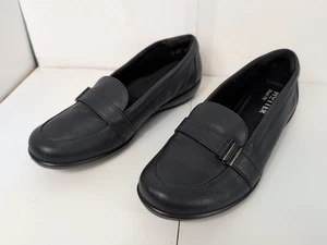 Hotter Clay Womens UK 7 EXF Width Dual fitting Dark Blue Leather flat shoes  - Picture 1 of 14