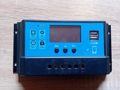 LED Solar Regler USB Laderegler PWM Charge Panel Controller Regulator 12V 24V - Bild 1 von 3