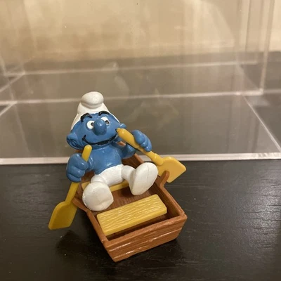 Figura Schleich Super Pitufos 1981 40219 bote de filas pitufo completo Foto 1 de 3