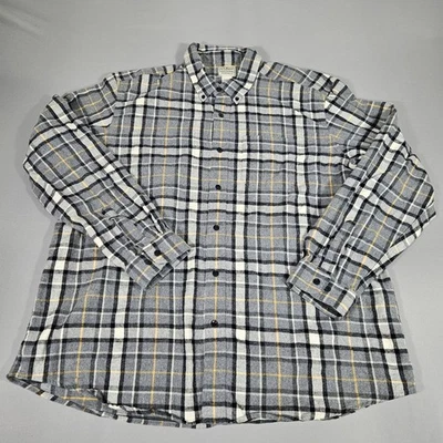 L.L. Bean Flannel Mens XXL Plaid Tradional Fit Button Down Shirt Long Sleeve  - Image 1 of 4