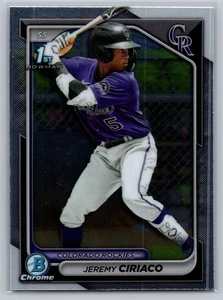 2024 Bowman Chrome #BCP-165 Jeremy Ciriaco Prospects - Picture 1 of 2