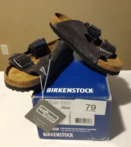 NEW Birkenstock Arizona BS Velvet Gray Regular Soft Footbed Sandal Unisex 6/4 - Bild 1 von 6