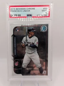 2015 Bowman Chrome Francisco Lindor RC PSA 9 - Bild 1 von 6