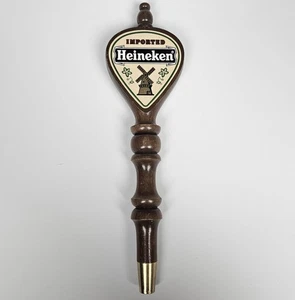 Vintage Heineken Bier Zapfhahn Griff Holz - Bild 1 von 8