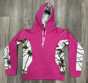 Rosa Camouflage Hoodie Trail Crest Damen kleines Sweatshirt Polyester Pullover neu ohne Etikett - Bild 1 von 5