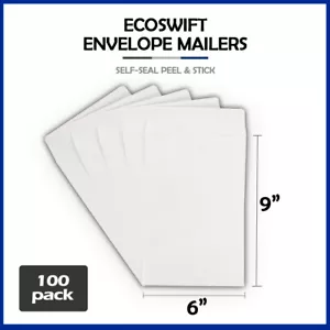 100 6x9 "EcoSwift" Marke Selbstklebender Katalog Versand Kraftpapier Umschlag - Bild 1 von 7