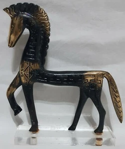 Antikes griechisches Pferd Bronzestatue Museum Replik, Metallkunst Skulptur - Bild 1 von 6