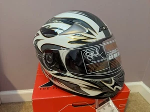 CASCO DE MOTOCICLETA AFX FX-90 BLANCO Y GRIS CARA COMPLETA TALLA X-GRANDE #H15 - Imagen 1 de 9