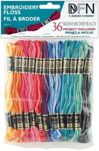 Janlynn Cotton Embroidery Floss Pack 8.7yd 36/Pkg-Variegated Colors - Picture 1 of 1