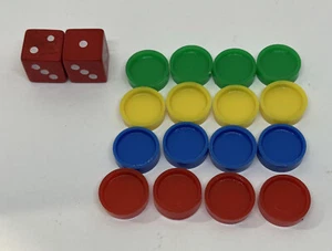 Juego de mesa Pachisi Parcheesi de colección 1974 #4728 Whitman SOLO PIEZAS DE REPUESTO - Imagen 1 de 4