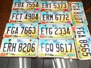 LOT OF TEN 10 FIVE 5 PAIR OHIO EXPIRED LICENSE PLATES LOT 4920 VG - Bild 1 von 1