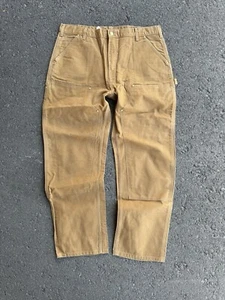 Carhartt B01-BRN Double Knee Carpenter Pants Size 40x32 Vintage Made In Usa - Picture 1 of 5