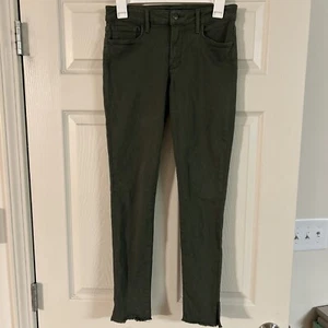 Joes Jeans Women 26 Green Denim Coated Mid Rise Skinny Leg Pants Stretch - Picture 1 of 7