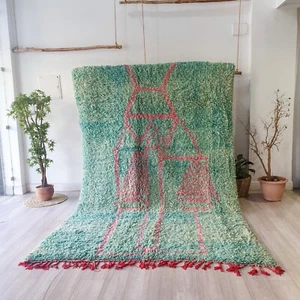 Moroccan Handmade rug Abstract Rug, Vintage berber rug Authentic Wool Rug - Picture 1 of 10