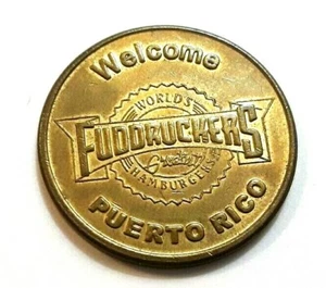 Scheda FUDDRUCKERS HAMBURGER CAGUAS PUERTO RICO gettone gioco arcade moneta HH BZ - Foto 1 di 6