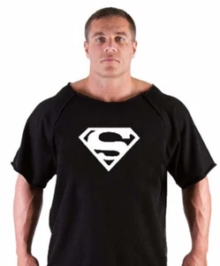 Mens Gym Workout Short Sleeve T-Shirt Cotton Athletic Shirts Running Fitness Tee - Picture 1 of 14