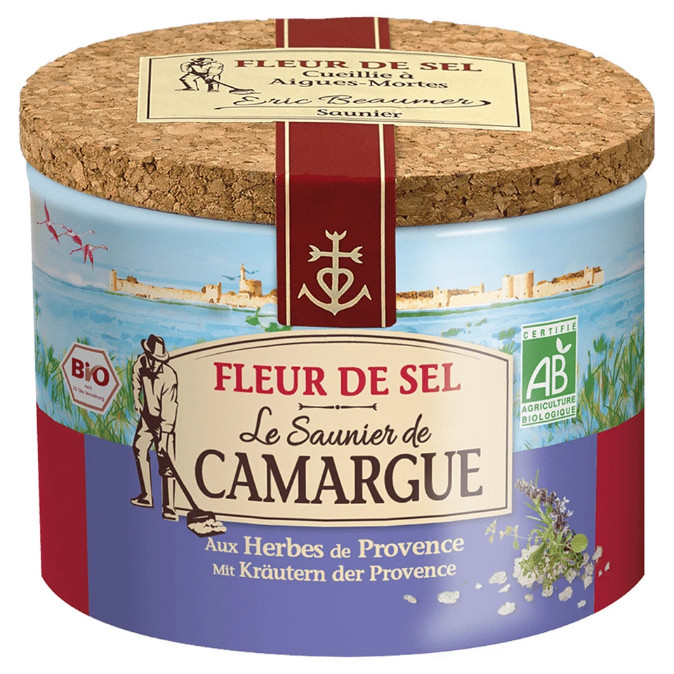 Bio Le Saunier de Camargue Fleur de Sel erbe della Provonce 125g