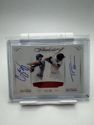 2016 Panini Flawless Baseball Rookie Dual Auto/20 Corey Seager/Trea Turner - Imagem 1 de 4