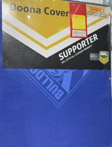 NRL BULLDOGS SINGLE BED QUILT COVER SET 140x210cm OFFICIAL LICENSED RUGBY NEW - Picture 1 of 5