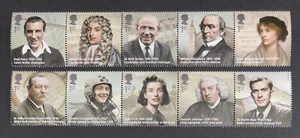 GB 2009 Eminent Britons MNH UMM dos tiras sin pliegues con envío y devolución gratuitos del Reino Unido - Imagen 1 de 1