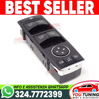 PULSANTIERA ALZACRISTALLI MERCEDES CLASSE A B C CLA E G GL GLA GLE GLS GLK M ML - Immagine 1 di 4